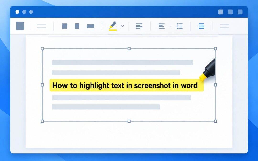 How to Highlight Text in a Screenshot in Word