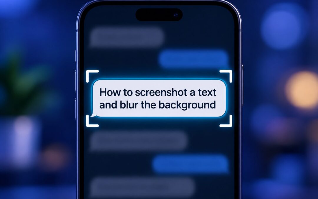 How to Screenshot Text and Blur the Background