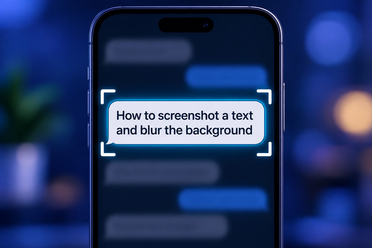 how-to-screenshot-a-text-and-blur-the-background-e2285 Text message screenshot with the background blurred for privacy.